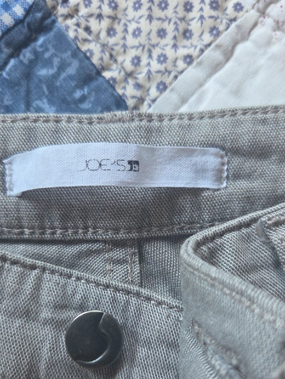 Joe's Jeans Light Gray Denim Pants with Beige Lining